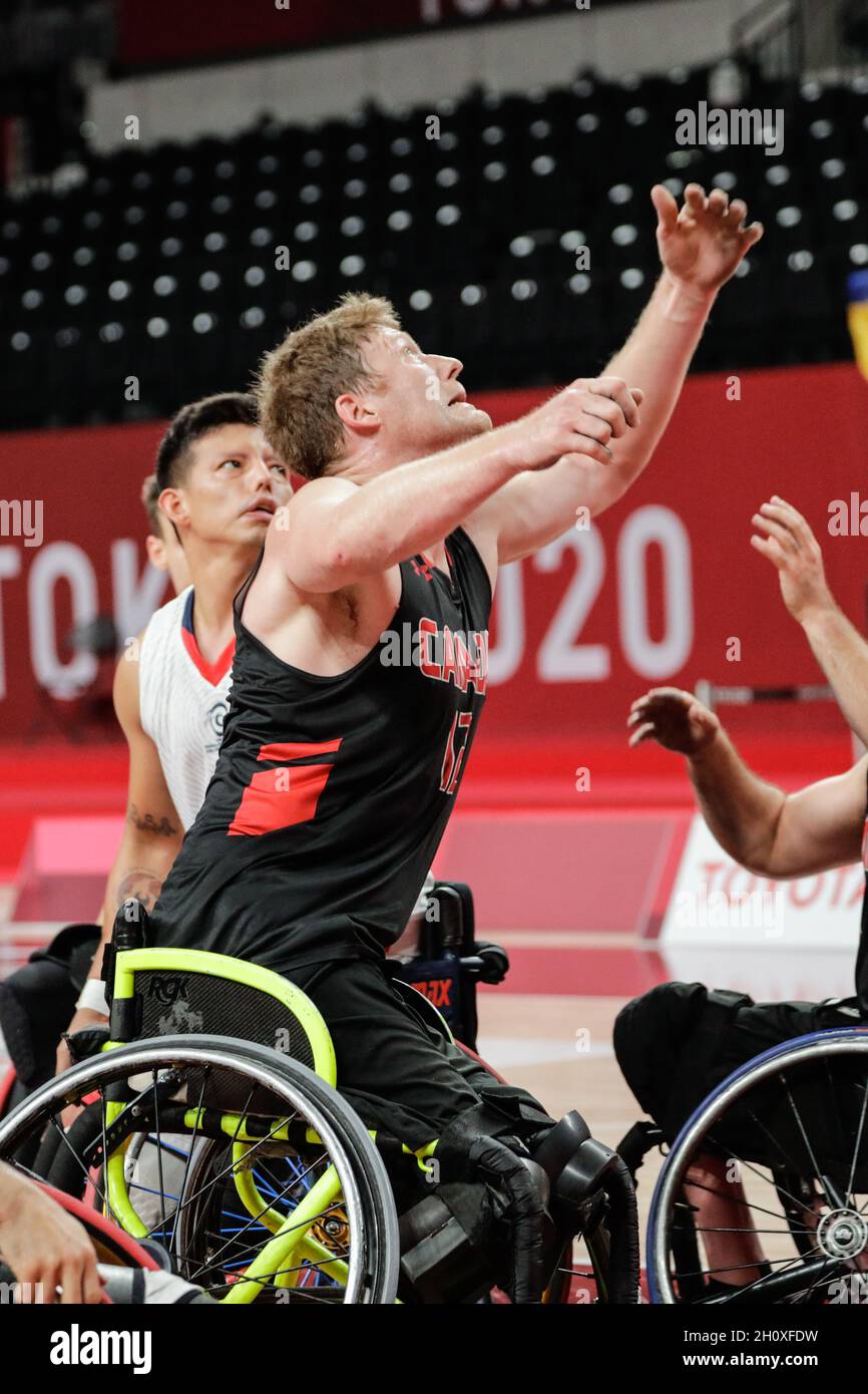 Tokio, Japan, 30. August 2021, Paralympische Spiele 2020 in Tokio, Rollstuhlbasketball für Männer. Kanada gegen Kolumbien. ANDERSON Patrick Stockfoto