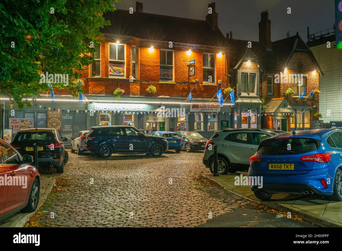 The Black Horse Pub, County Road, Walton, Liverpool 4. Bild aufgenommen im September 2021. Stockfoto