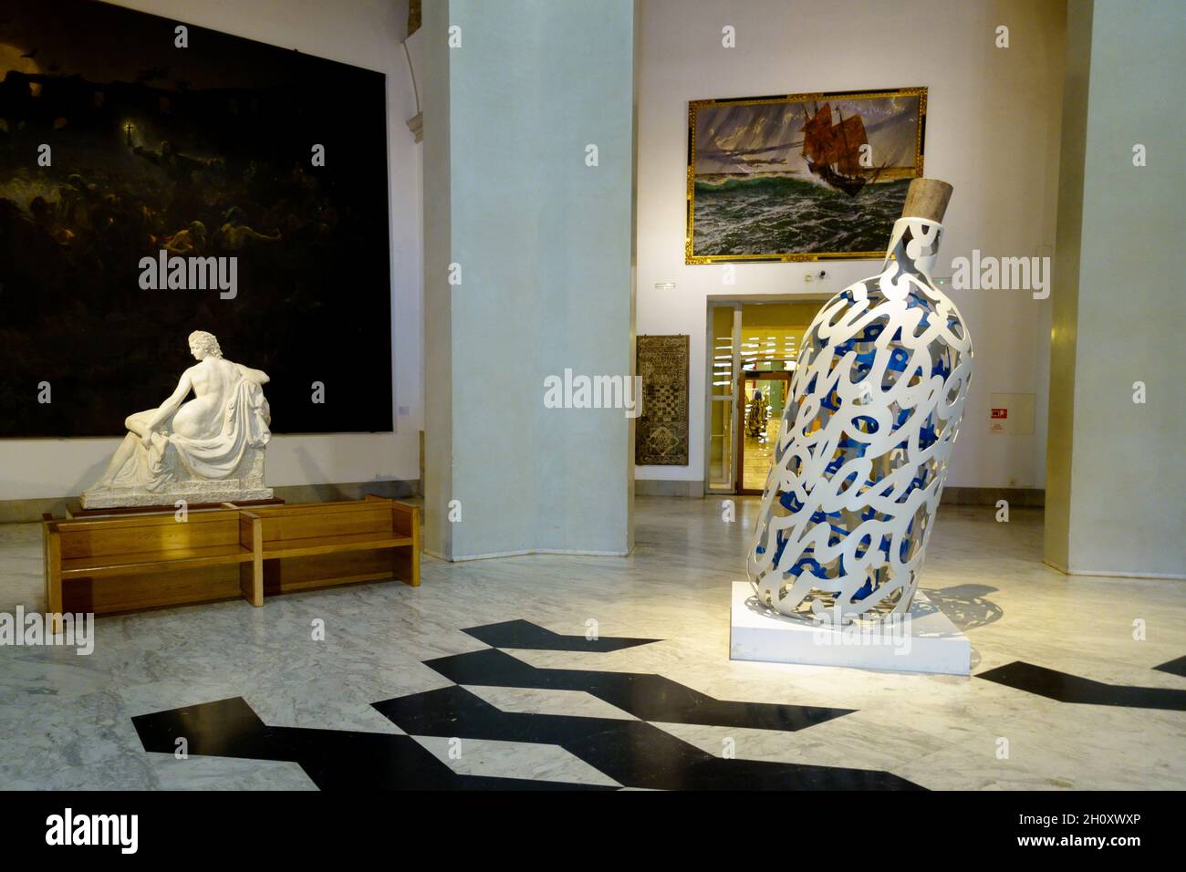 Eingangshalle Museum der Schönen Künste Valencia Museo de Bellas Artes Spanien Museum Stockfoto