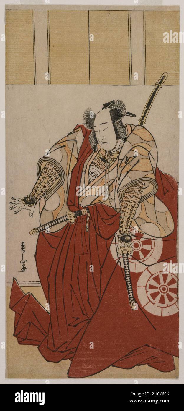 Onoe Sadamitsu Matsusuke wie Usui, 1781. Katsukawa Shunzan (Japanisch). Farbe holzschnitt; Blatt: 31 x 14,5 cm (12 1/4 x 5 11/16 in.). Stockfoto