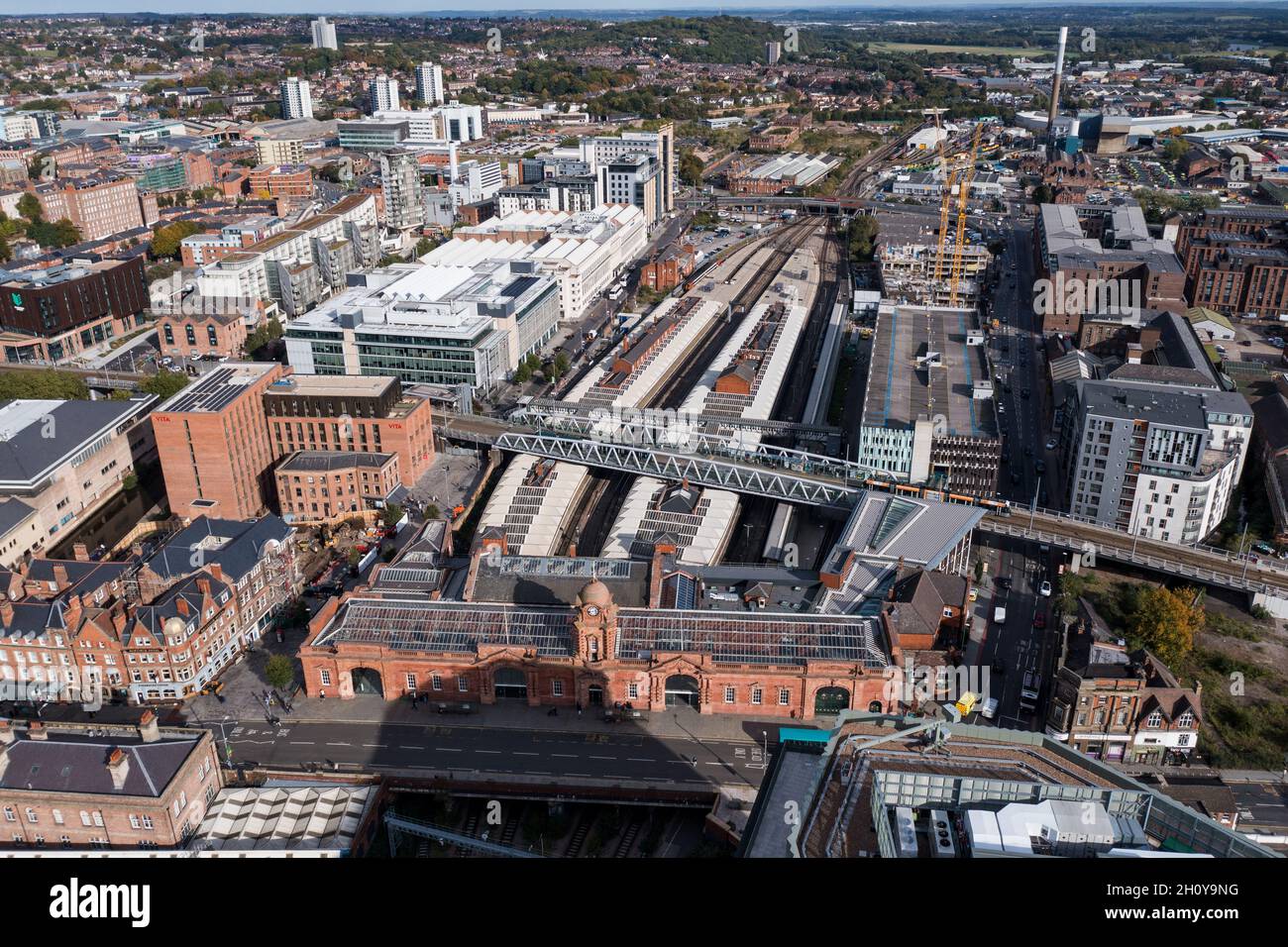 Blick Vom Bahnhof Nottingham Stockfoto