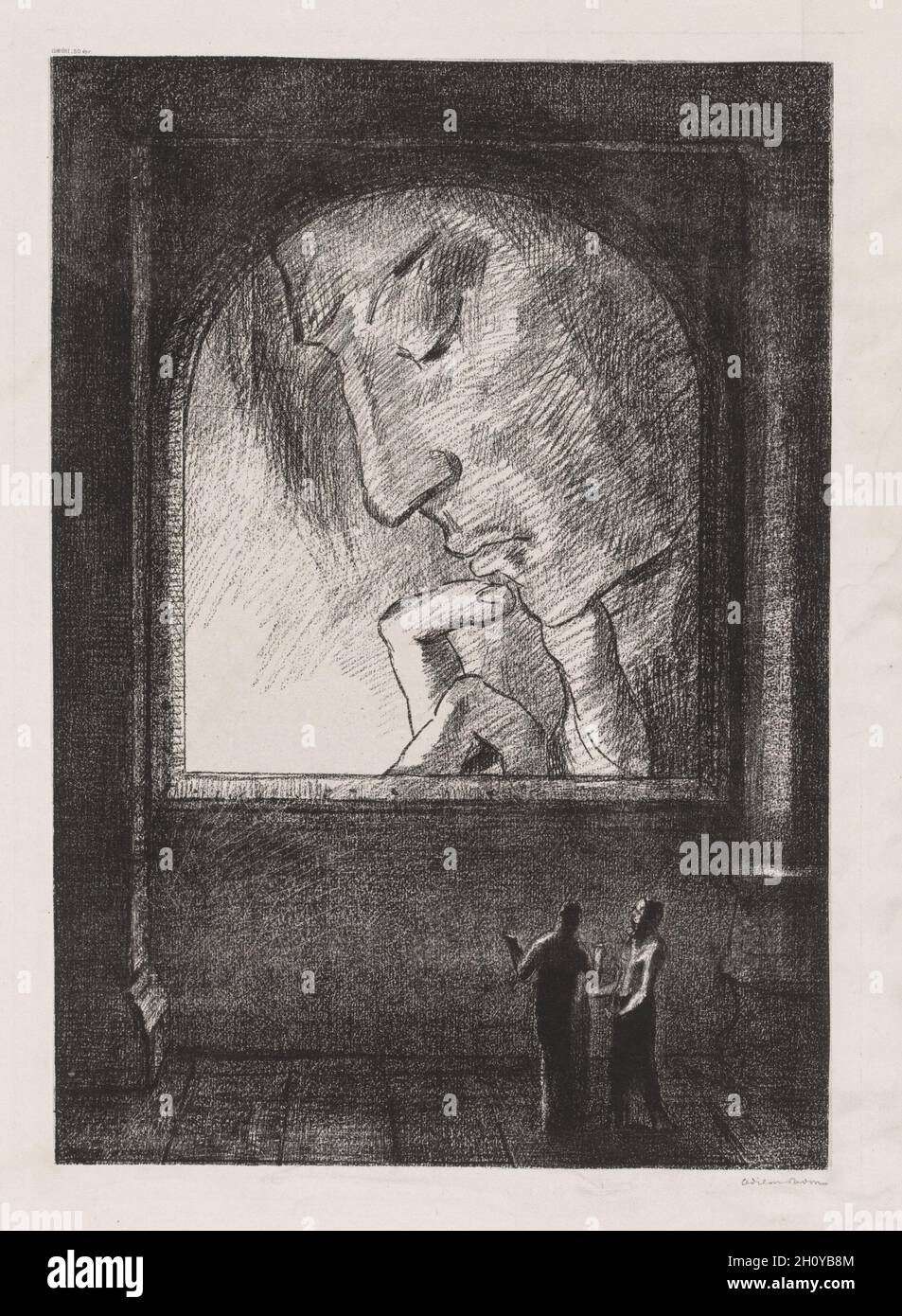 Licht, 1893. Odilon Redon (Französisch, 1840-1916), Becquet (Französisch). Lithographie auf Chinapapapapier auf gewonntem Papier; Bild: 31.9 x 24.5 cm (12 9/16 x 9 5/8 Zoll). Stockfoto