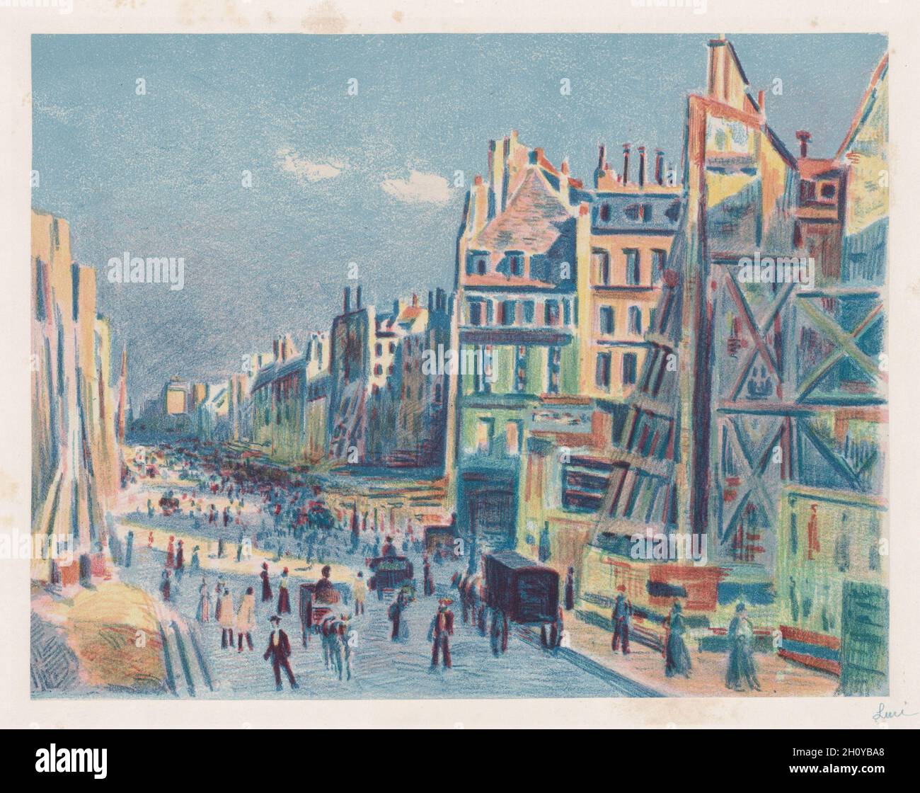 Rue Reamur, 1896. Maximilien Luce (Französisch, 1858-1941). Lithographie; Stockfoto