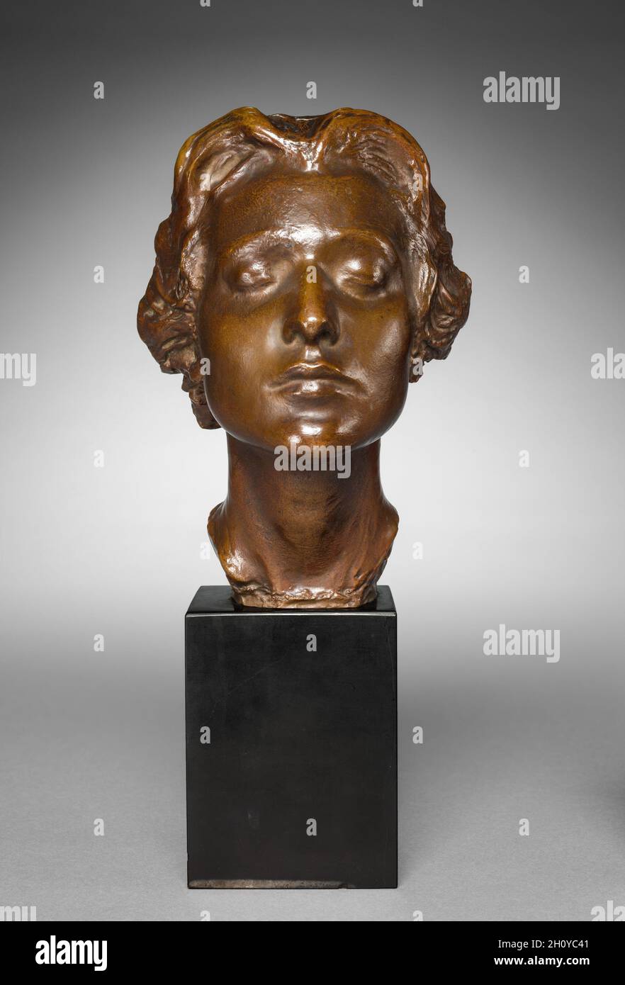 Kopf einer Frau, um 1900. James Earle Fraser (Amerikanisch, 1876-1953). Bronzeguss; insgesamt 27.9 cm (11 in.). Stockfoto