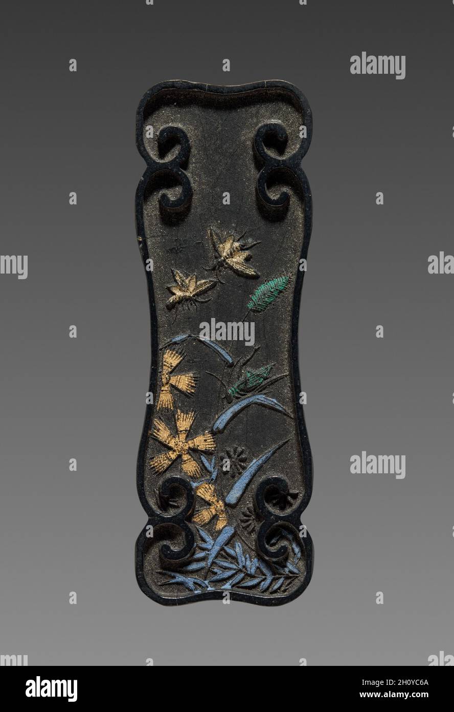 Tinte Kuchen, 19. China, Qing Dynastie (1644-1911). Tinte Kuchen; gesamt: 2,2 cm (7/8 in.). Stockfoto