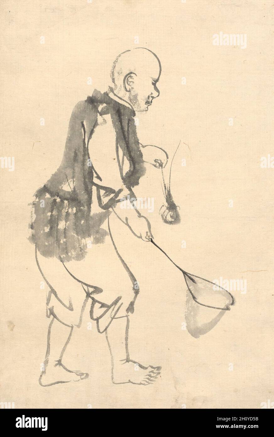 Der Garnelenfischer, c. 1880-95. Kono Bairei zugeschrieben (japanisch, 1844-1895). Tinte auf Papier; insgesamt 39.7 x 26.7 cm (15 5/8 x 10 1/2 Zoll). Stockfoto