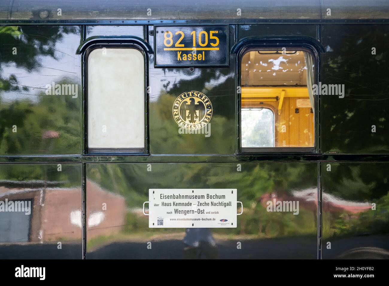 Deutschland, Nordrhein-Westfalen, Bochum-Dahlhausen, Eisenbahnmuseum Bochum, Ringlokschuppen. Das Eisenbahnmuseum, das 1977 auf dem Gelände des von 19 Stockfoto