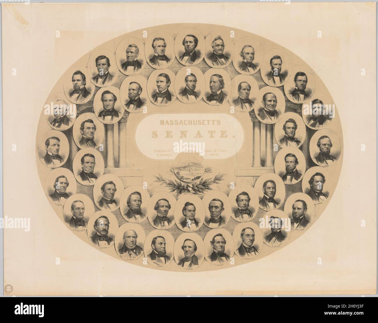 Senat Von Massachusetts, 1856. Winslow Homer (Amerikanisch, 1836-1910). Lithographie; Stockfoto