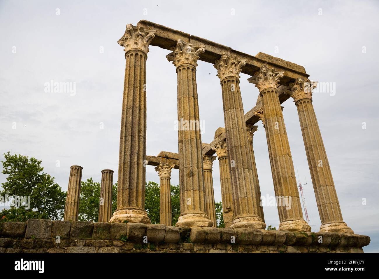 Tempel der Diana in Evora Stockfoto