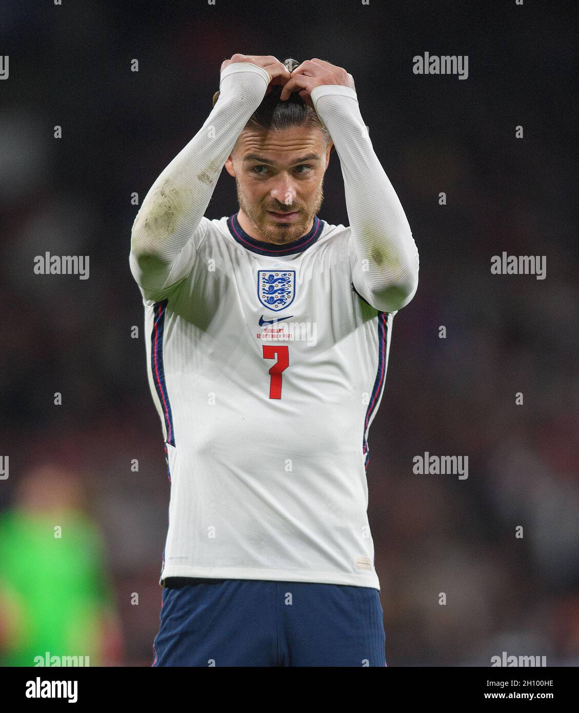 England – Ungarn – FIFA Fußball-Weltmeisterschaft 2022 – Wembley-Stadion Jack Grealish von England während der WM-Qualifikation in Wembley. Picture : Mark Pain Stockfoto