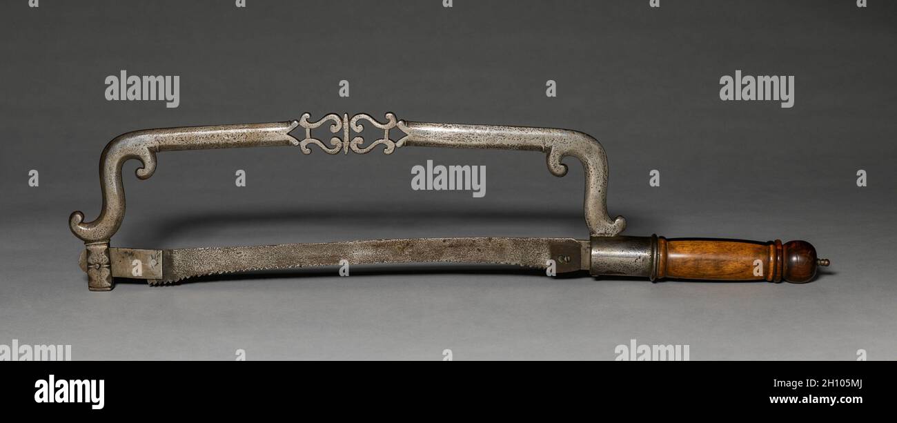 Handsäge mit Klinge, 1700er. Europa, 18. Jahrhundert. Insgesamt: 13.7 x 58.5 cm (5 3/8 x 23 1/16 Zoll). Stockfoto