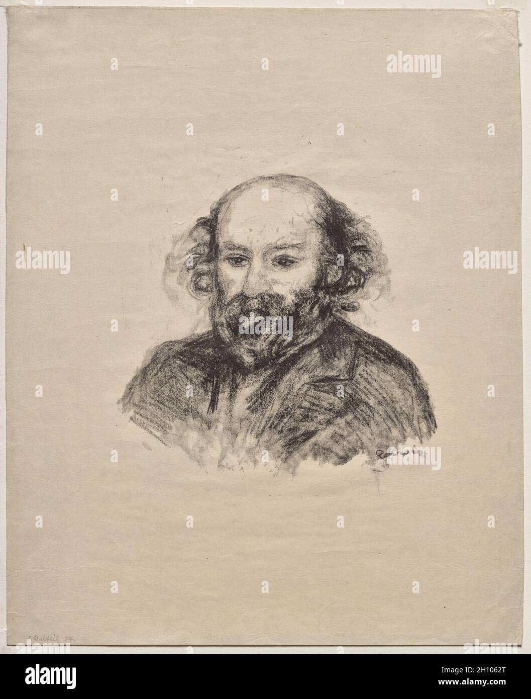 Paul Cézanne, 1902. Pierre-Auguste Renoir (Französisch, 1841-1919). Lithographie; Stockfoto
