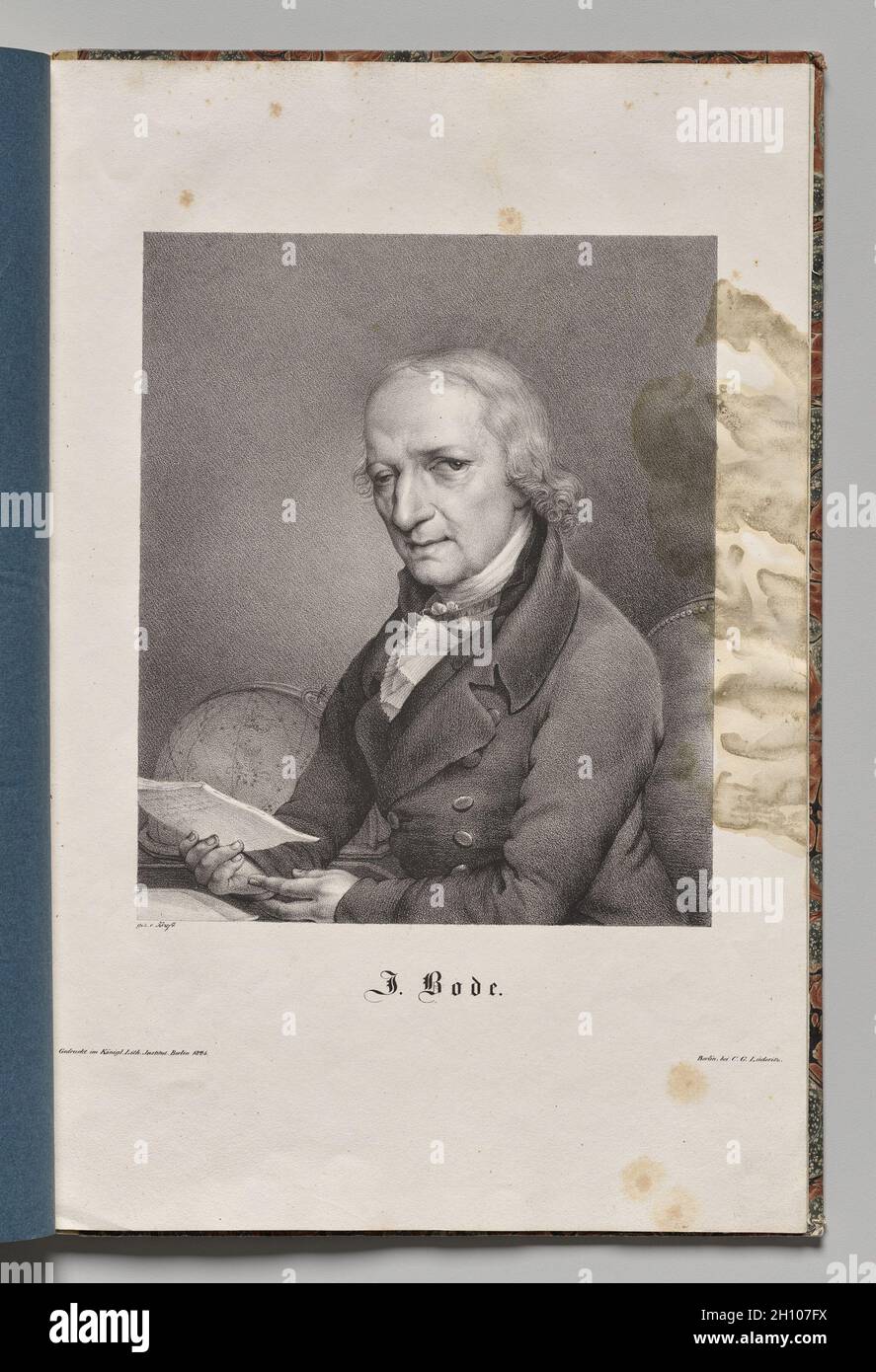 Deutschlands berühmte Autoren: Porträt von Johann Elert Bode, 1824. Gustav Karl Friedrich Lüderitz (Deutsch, 1803-1884). Lithographie; Stockfoto