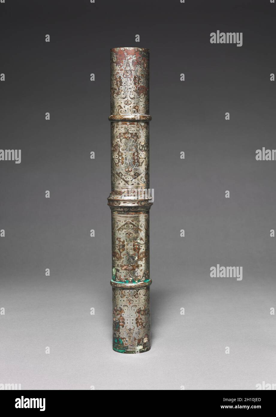 Chariot Vordach Welle, 202 v. Chr. - 9. China, der Westlichen Han-Dynastie (202 BC-AD 9). Bronze mit Silber; Insgesamt: 42,4 cm (16 11/16 in.). Stockfoto