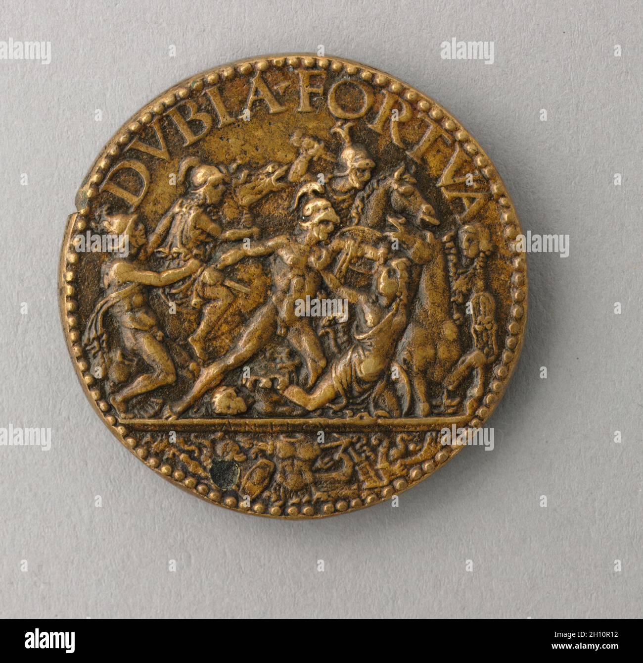 Dubia Fortuna (Rückseite), 16. Jahrhundert. Antico (Italienisch, c. 1460-1528). Bronze; Durchmesser: 3.7 cm (1 7/16 Zoll). Stockfoto