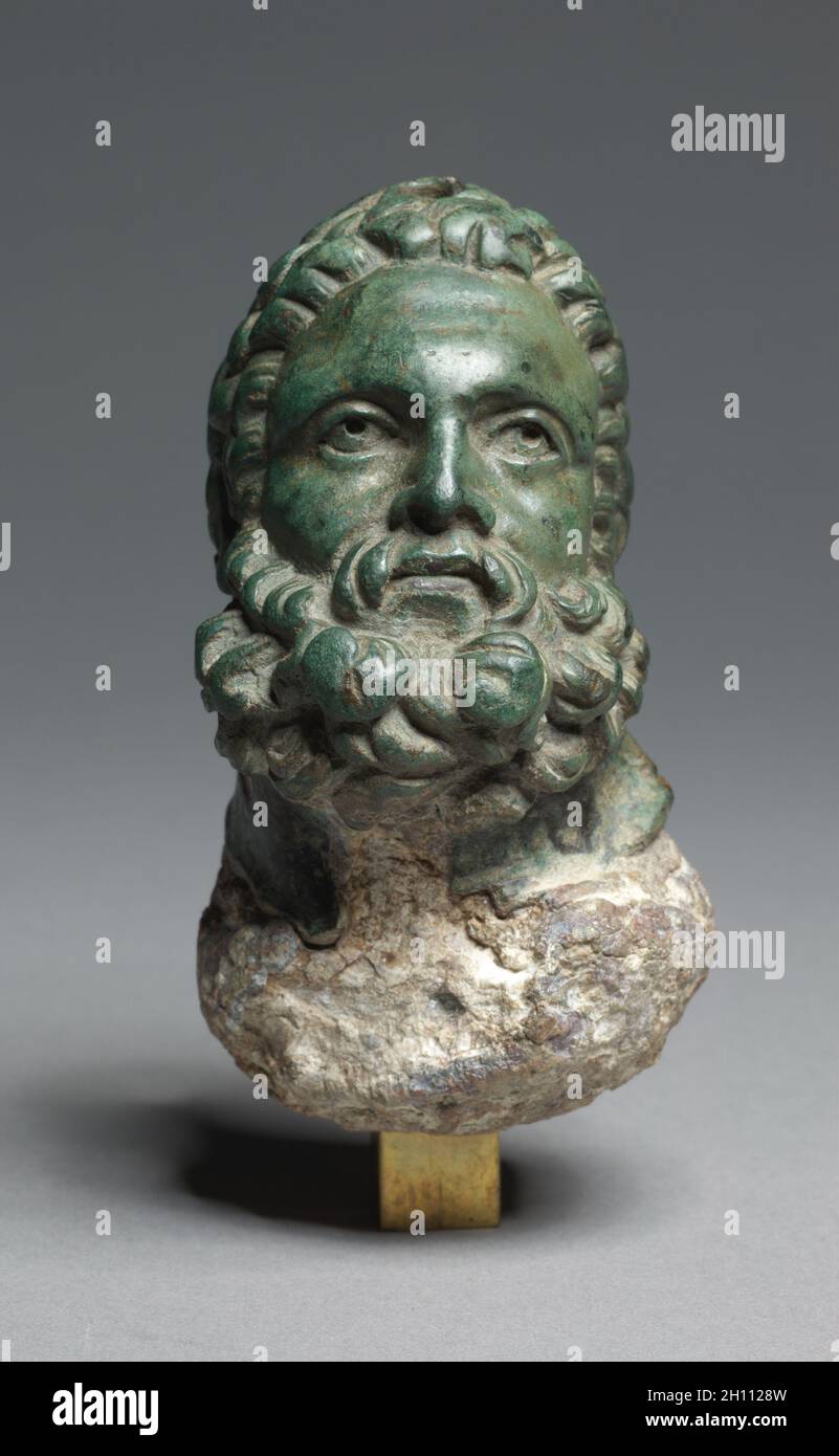 Leiter des Herakles, 3.-2. vorchristlichen Jahrhundert. Griechenland, Hellenistische Zeit. Bronze mit Blei gefüllt; gesamt: 9,5 cm (3 3/4 in.). Stockfoto