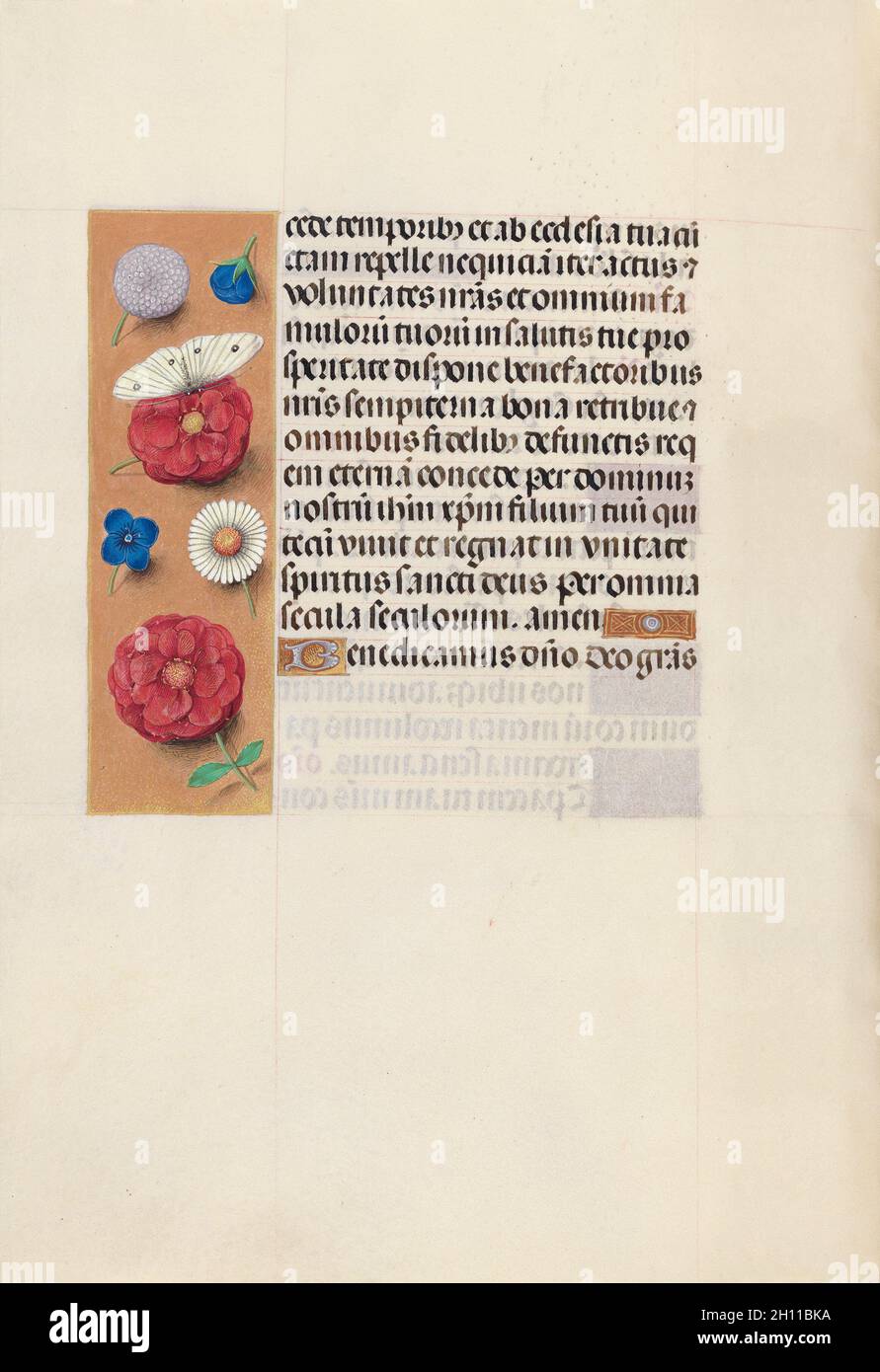 Stunden von Königin Isabella der Katholikin, Königin von Spanien: Fol. 130 v, c. 1500. Meister des ersten Prayerbuches von Maximillian (Flämisch, c. 1444-1519) und Associates. Tinte, Tempera und Gold auf Pergament; Codex: 22.5 x 15.2 cm (8 7/8 x 6 Zoll). Stockfoto