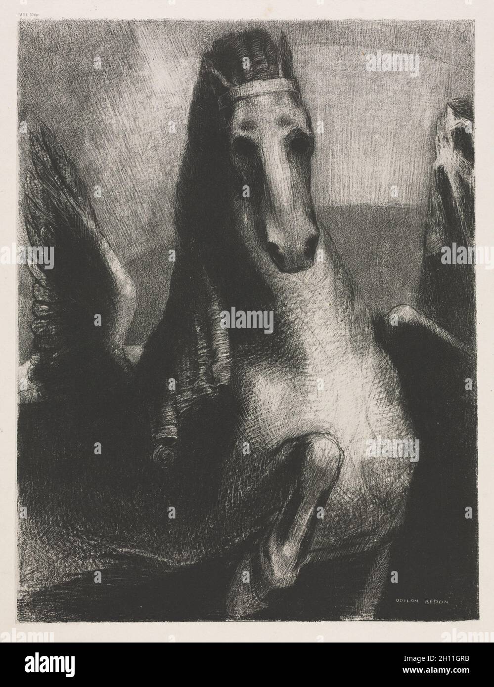 The Wing, 1893. Gedruckt bei Becquet (Französisch), Odilon Redon (Französisch, 1840-1916). Lithographie; Bild: 31.9 x 24.5 cm (12 9/16 x 9 5/8 Zoll). Stockfoto