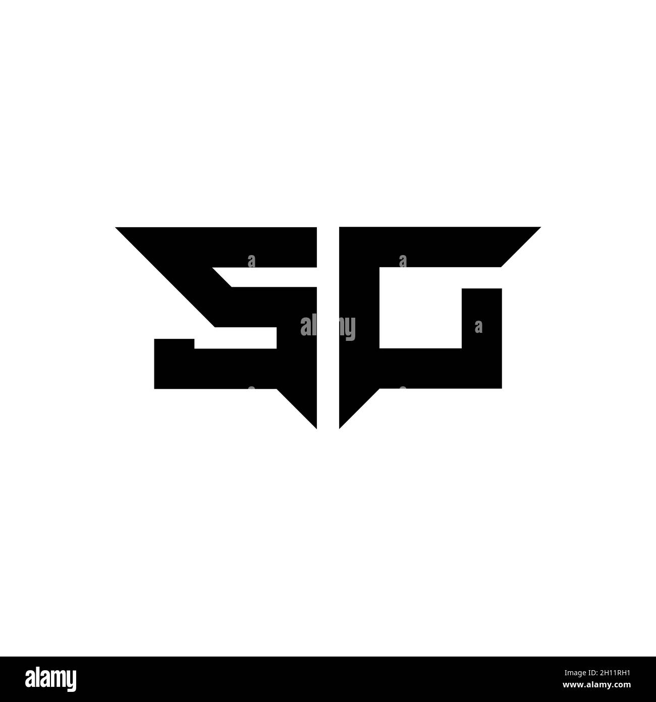 SD Monogram Logo Brief mit einfachen modernen Form Stil Design Vorlage Vektor isoliert auf weißem Hintergrund Stock Vektor