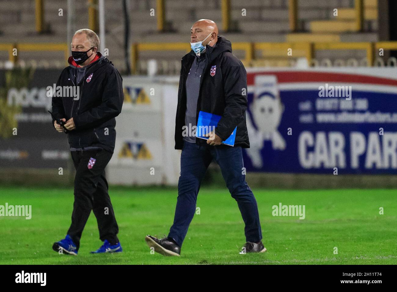 England Knights Cheftrainer Paul Anderson im Halbzeitintervall Stockfoto