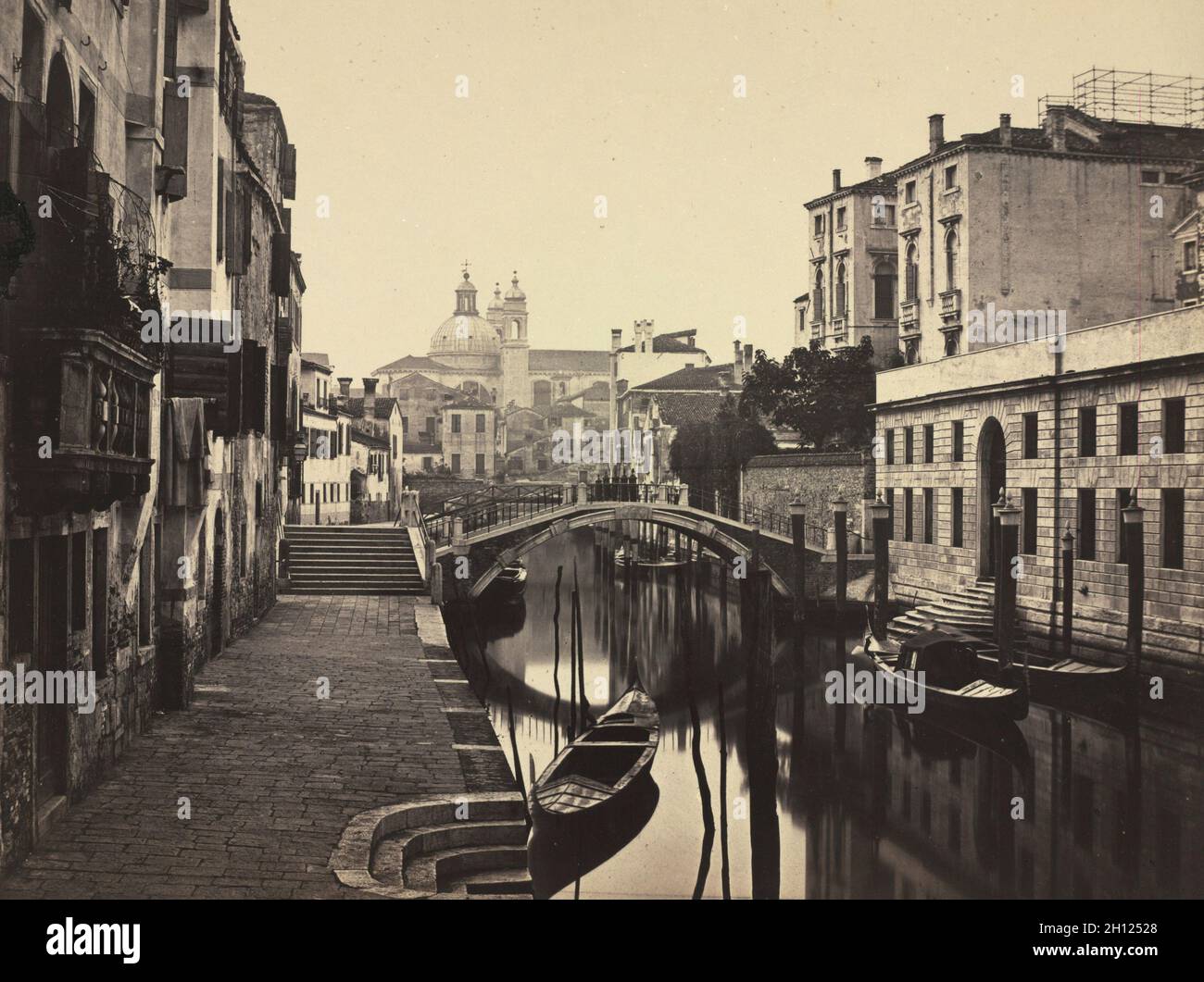 Blick auf Venedig, C. 1860. Carlo Ponti (Italienisch, 1822-1893). Eiweiß Drucken von nassen Collodium negativ; Bild: 24,8 x 33,1 cm (9 3/4 x 13 1/16 in.); verfilzt: 40,6 x 50,8 cm (16 x 20 in.). Stockfoto