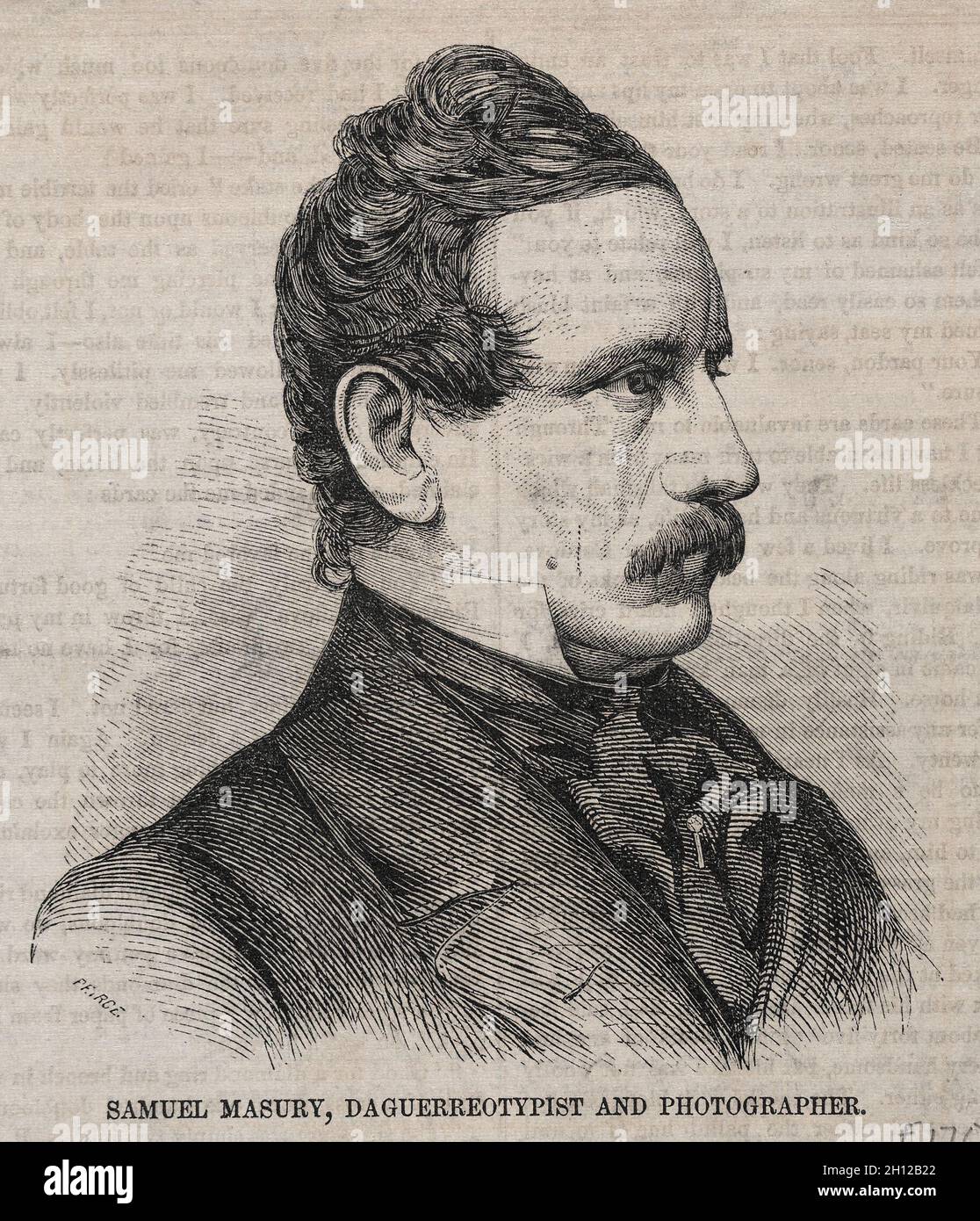 Samuel Masury, Daguerreotypist und Fotograf, 1859. Winslow Homer (Amerikanisch, 1836-1910). Holzgravur; Stockfoto