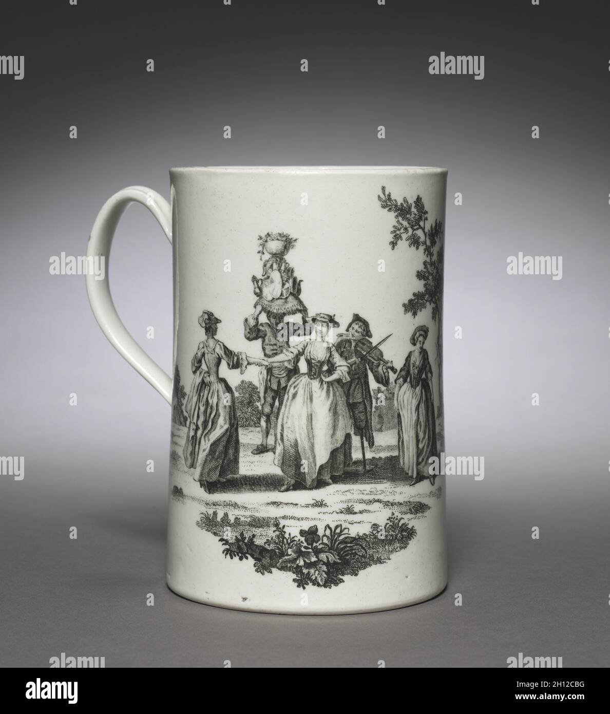 Cann, C. 1770. England, 18. Keramik; gesamt: 15,5 x 10,3 x 14,2 cm (6 1/8 x 4 1/16 x 5 9/16 in.). Stockfoto