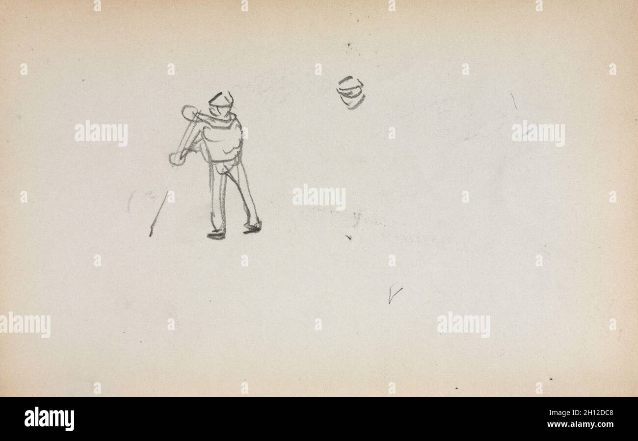 Italienischen Skizzenbuch: Gondoliere (Seite 13), 1898-1899. Maurice Prendergast (American, 1858-1924). Bleistift; Blatt: 16,7 x 10,8 cm (6 9/16 x 4 1/4 in.). Stockfoto