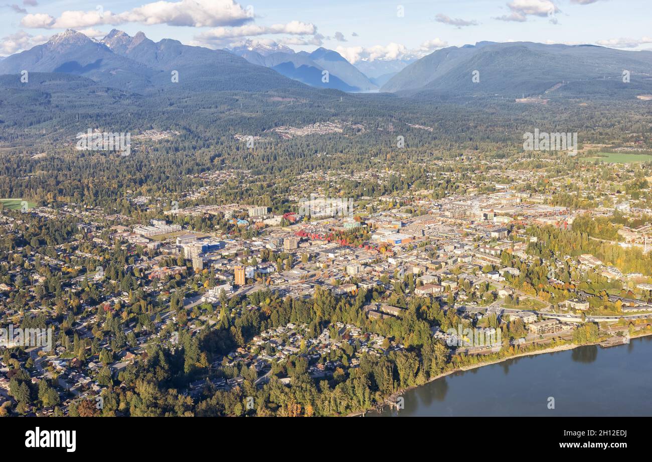 Maple Ridge City im Großraum Vancouver, British Columbia, Kanada. Stockfoto