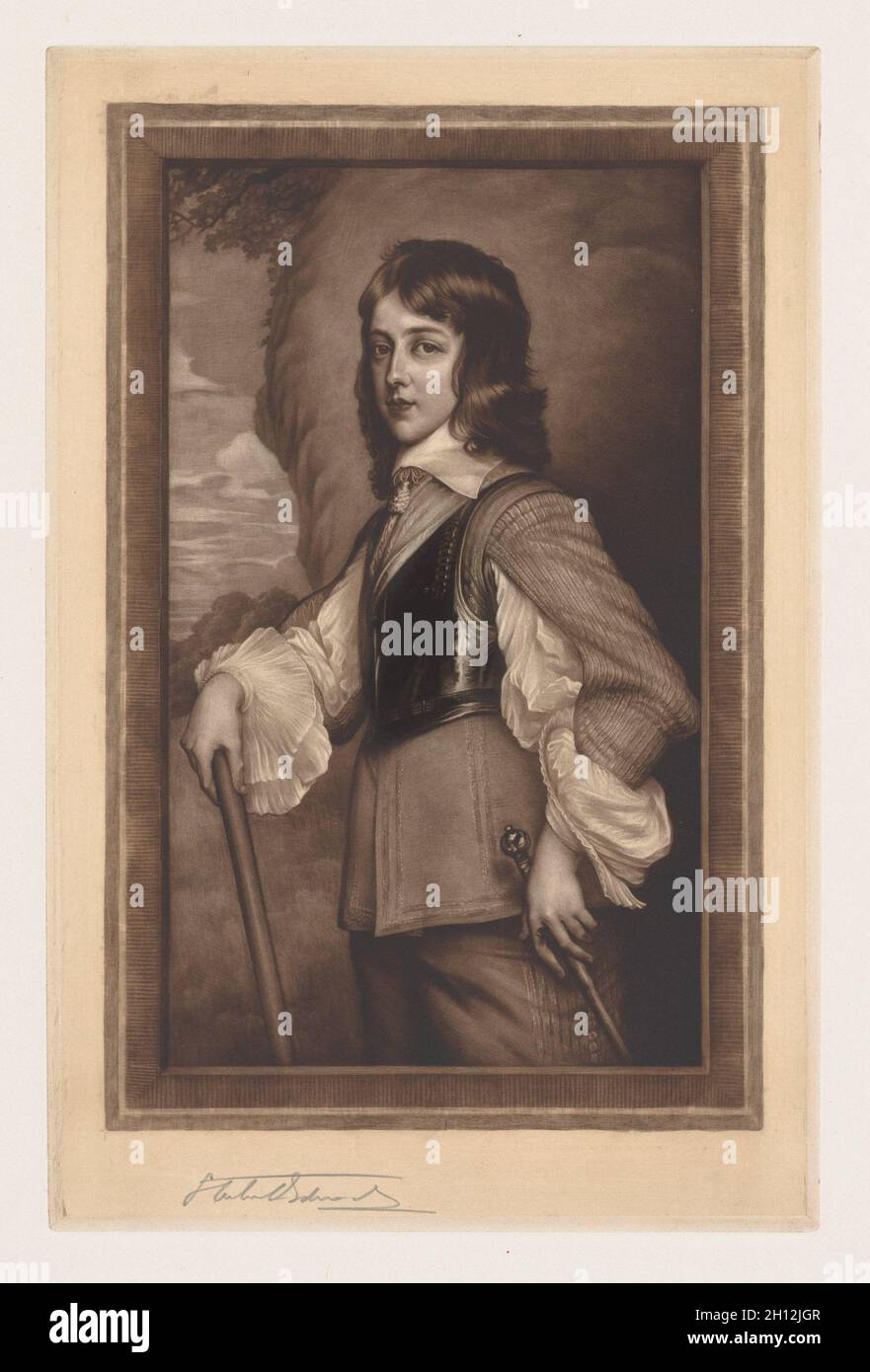 William, Prinz von Orange, c. 1880-1923. Samuel Arlent-Edwards (Amerikaner, 1862-1938), nach Anthony van Dyck (Flämisch, 1599-1641). Mezzotint; Stockfoto