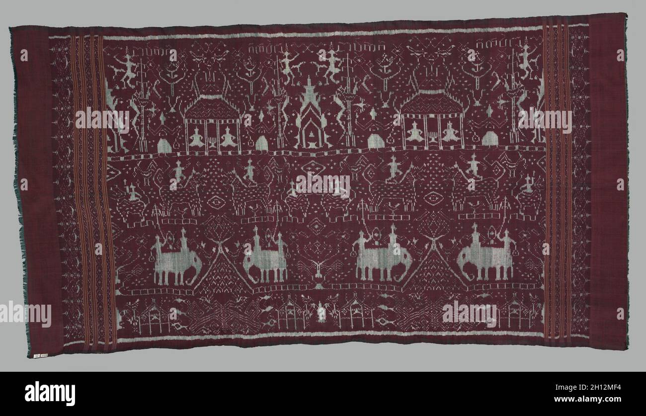 Sarong, 1900 vor 1931. Kambodscha, 20. Jahrhundert. Seide, Ikat, Twill-Webart; insgesamt: 177.2 x 99.8 cm (69 3/4 x 39 5/16 Zoll). Stockfoto