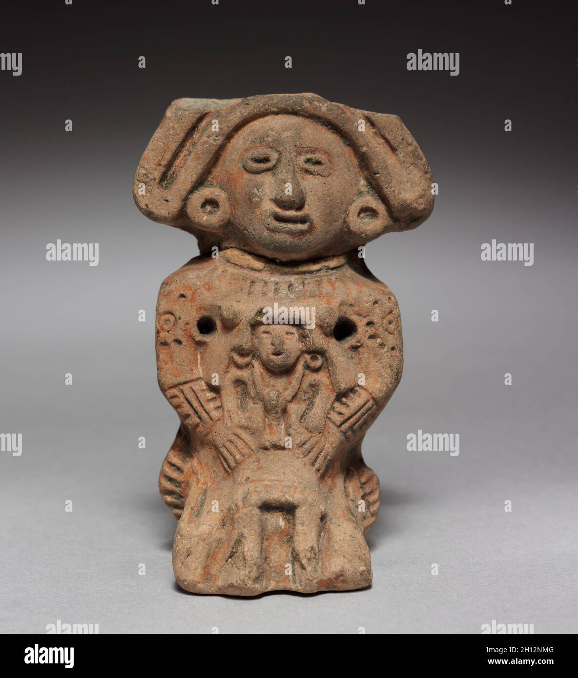 Figurine, 1325-1521. Mexiko, Azteken. Töpferei; gesamt: 8,4 cm (3 5/16 in.). Stockfoto