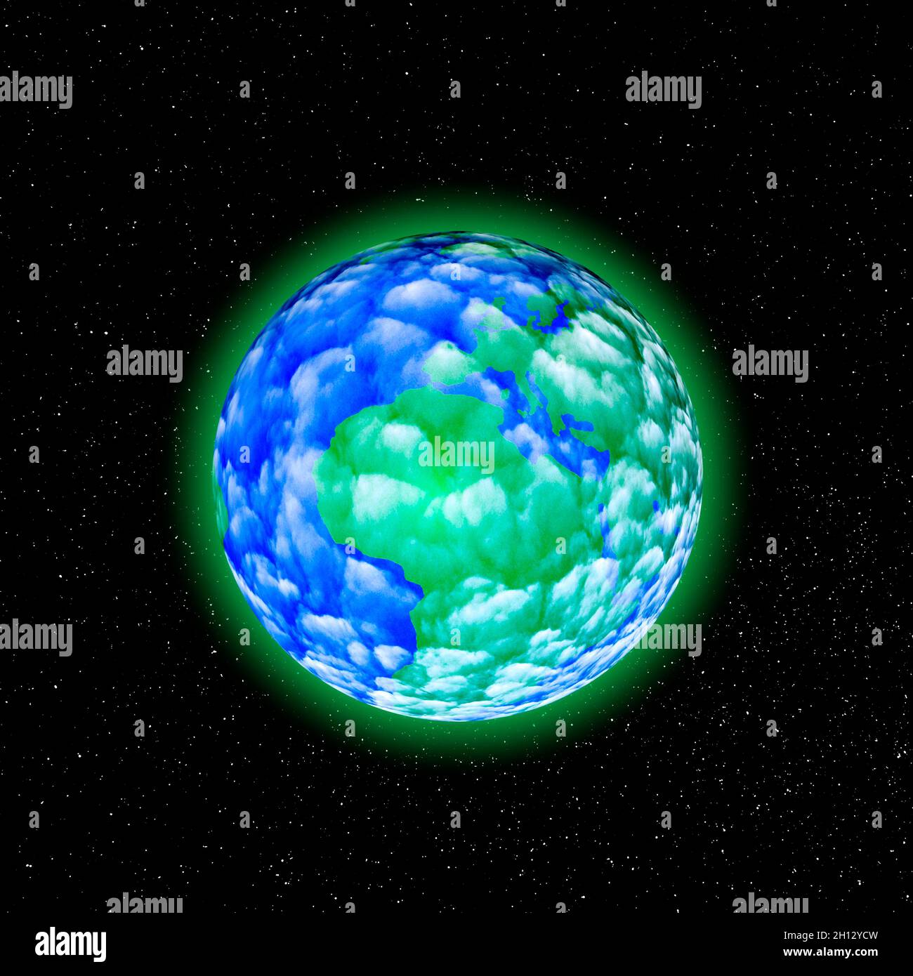 Grüner Planet, konzeptuelle Illustration Stockfoto