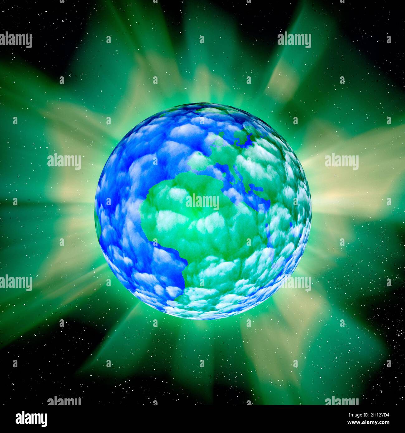 Grüner Planet, konzeptuelle Illustration Stockfoto