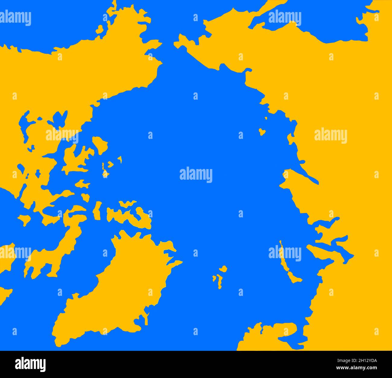 Arktisches Meereis Rückzug, konzeptuelle Illustration Stockfoto