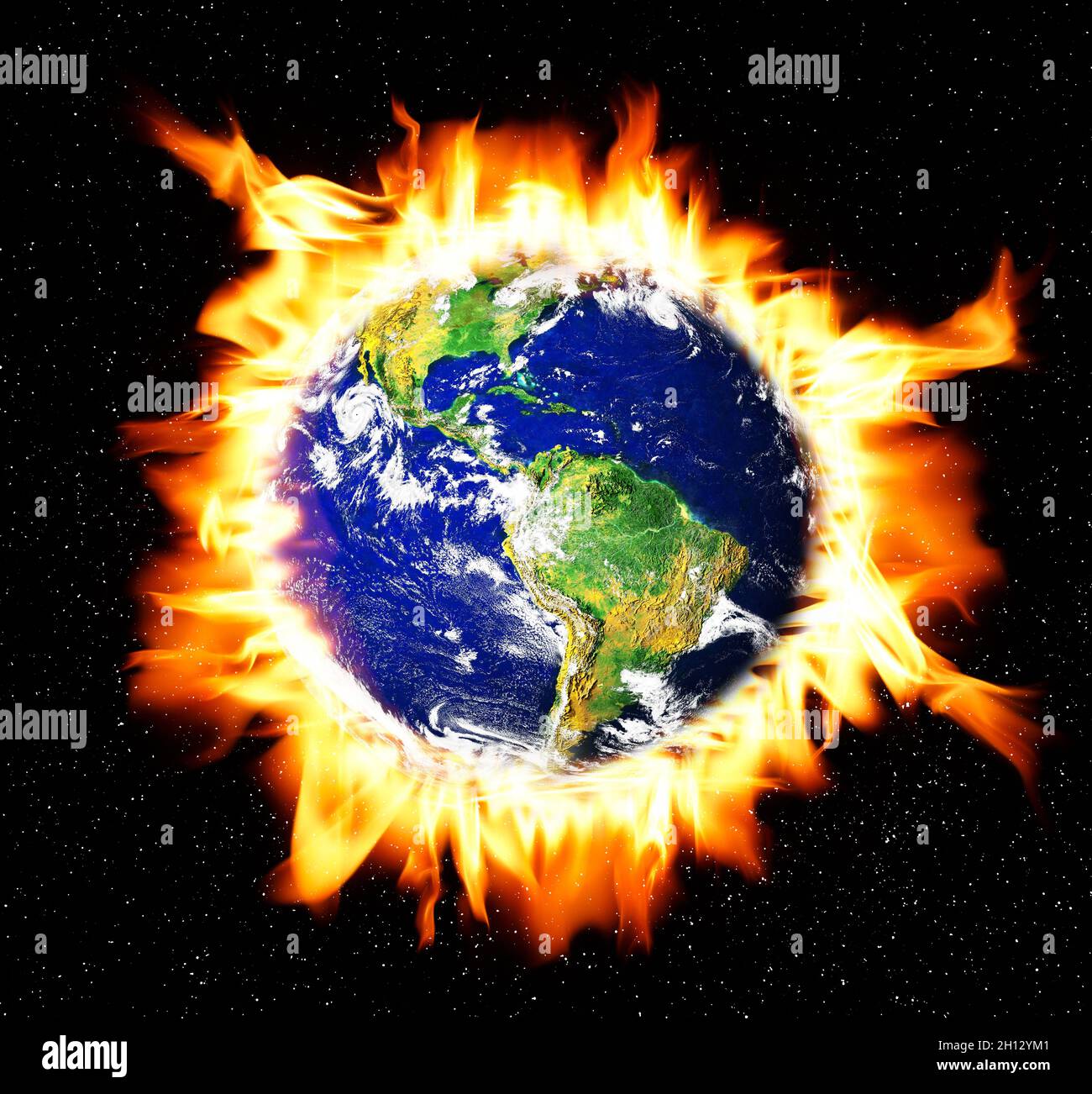 Globales Feuer, konzeptuelle Illustration Stockfoto