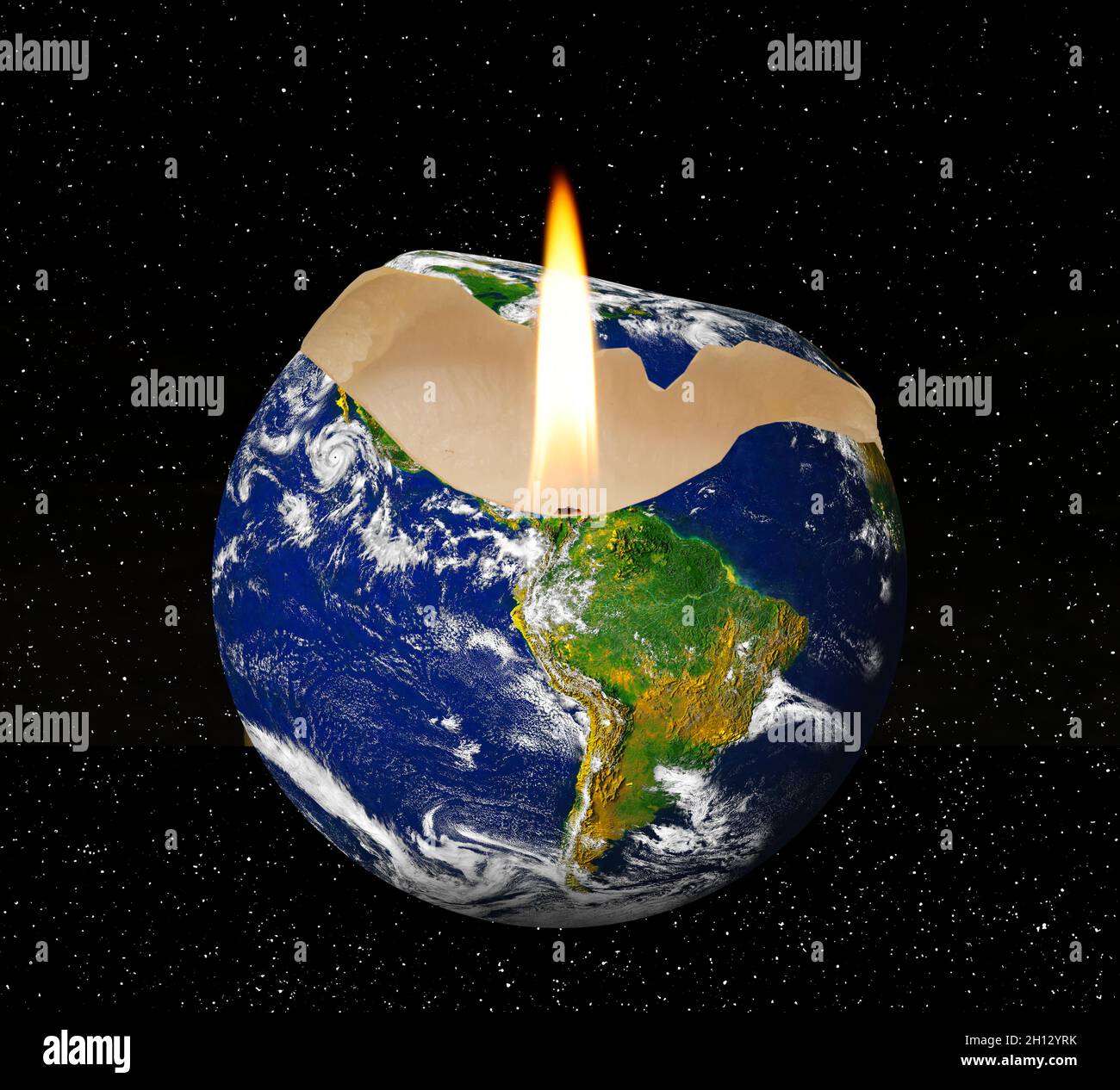 Globale Erwärmung, konzeptuelle Illustration Stockfoto
