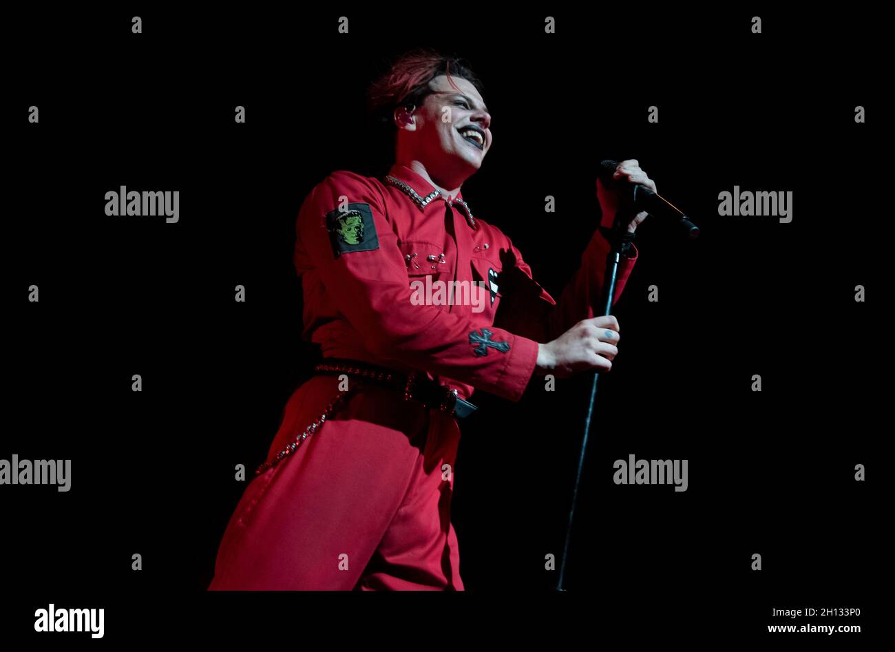 YUNGBLUD live im Konzert in der Birmingham O2 Academy, 15. Oktober 2021. Live-Musikfotografie. Stockfoto