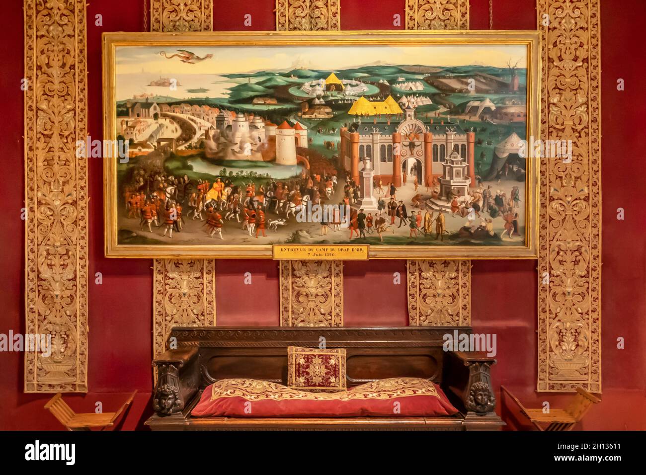 FRANKREICH - LOIRE-TAL - LOIR ET CHER (41) - SCHLOSS VON CHAMBORD : FRANCOIS 1ER'S WOHNUNGEN. IM JAHR 1541 BESCHLOSS DER KÖNIG, SEIN HAUS VON DER DUNGEO ZU VERLEGEN Stockfoto