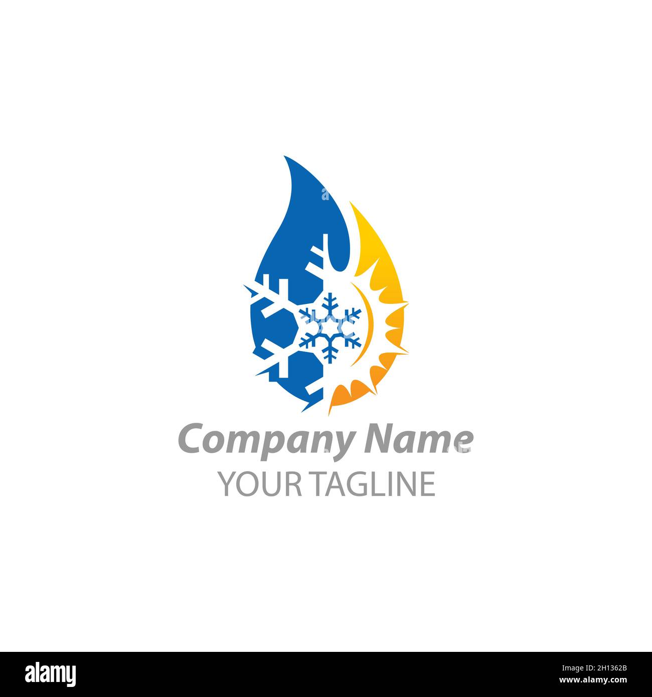 HLK, Öl, Gas, Klimaanlage und Heizung Logo.EPS 10 Stock Vektor