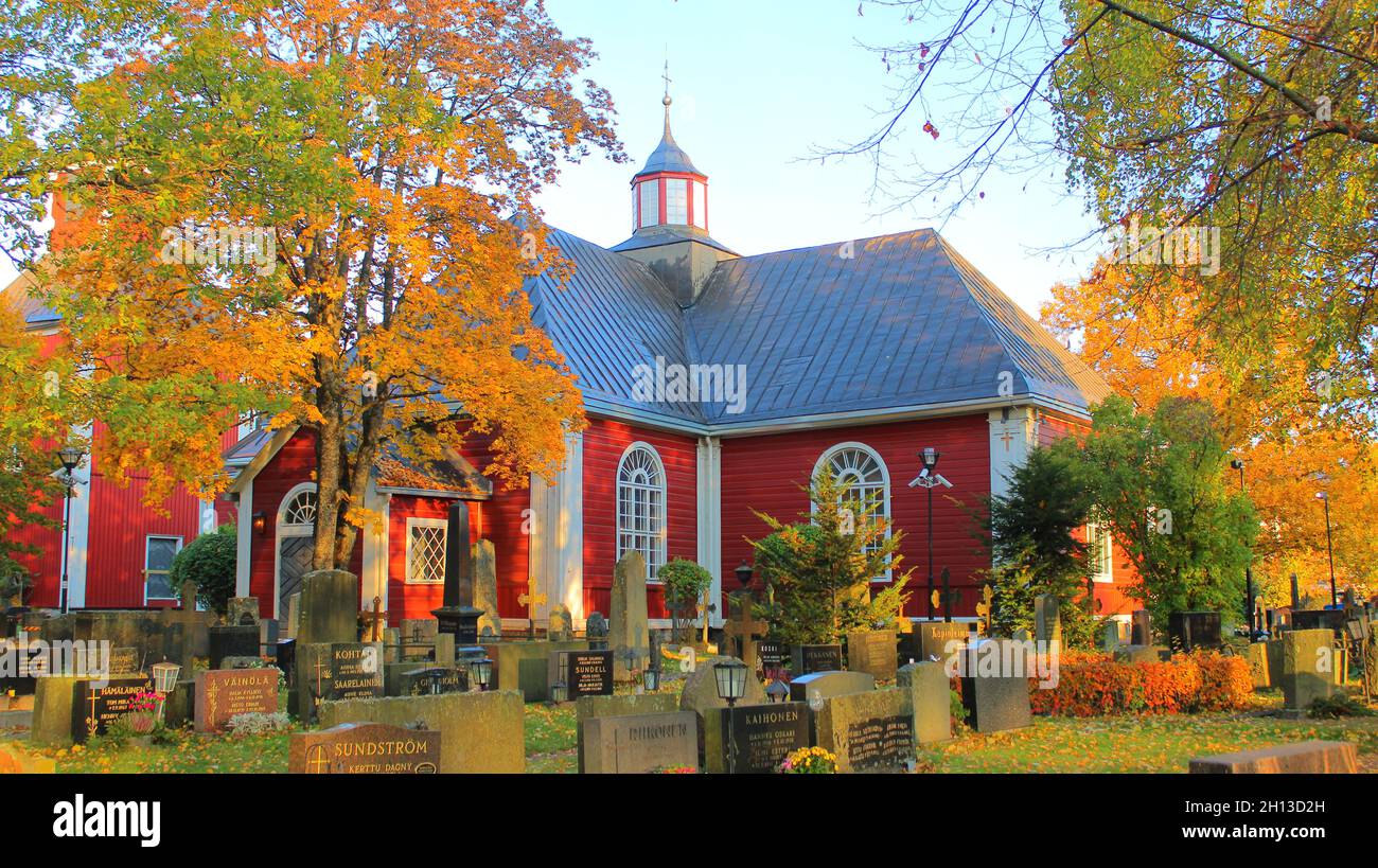 Karkkilan kirkko, Matti Öisti 1781, Karkkila. Stockfoto