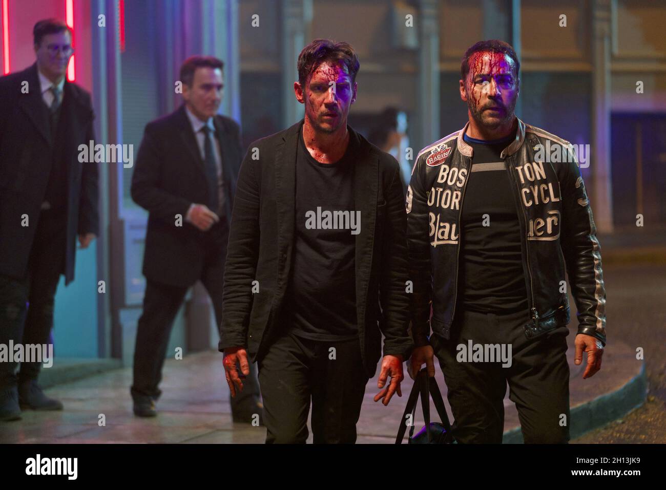 JEREMY PIVEN und JONATHAN RHYS MEYERS in AMERICAN NIGHT (2021), Regie ALESSIO DELLA VALLE. Kredit: PEGASUS / Album Stockfoto