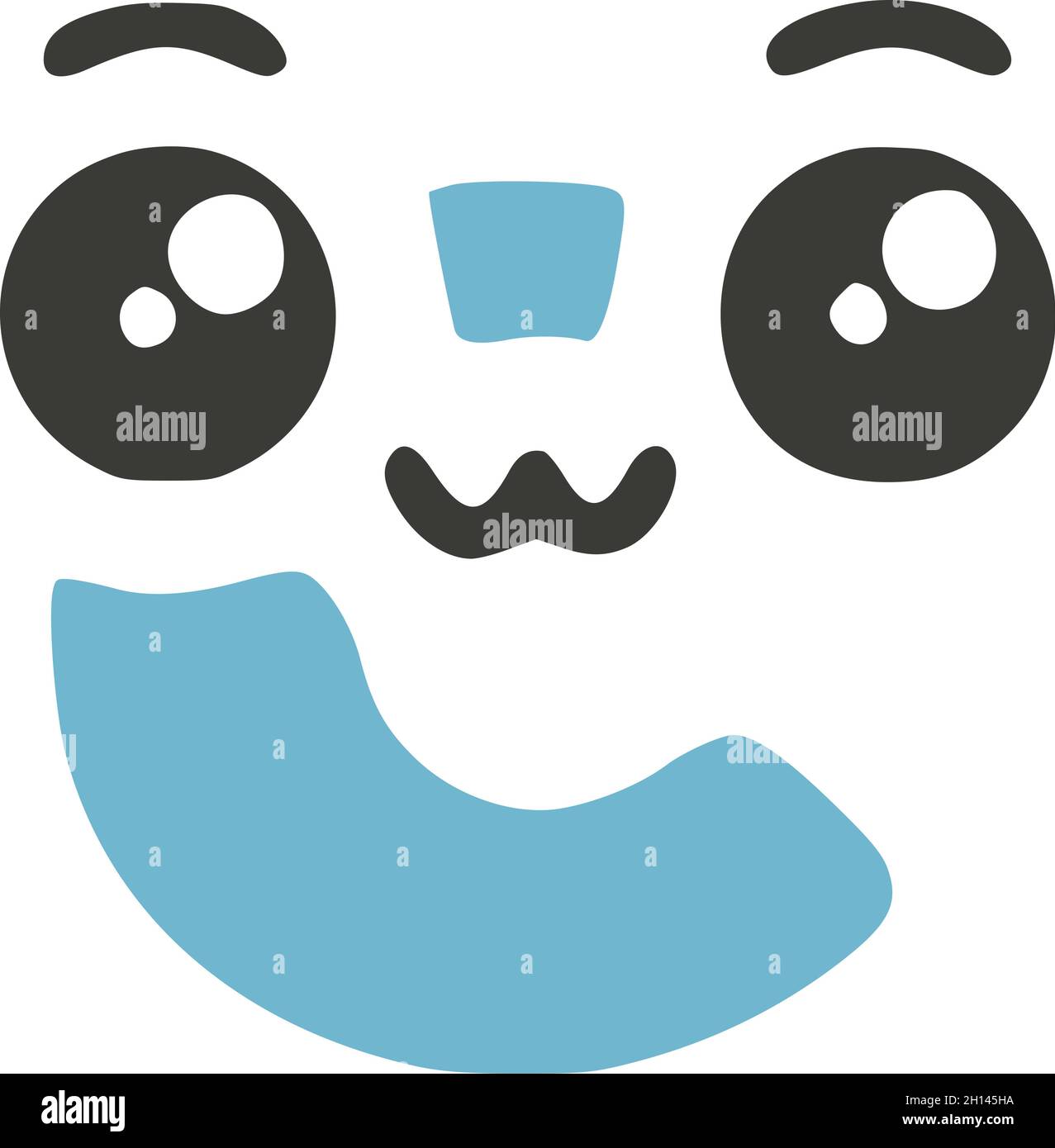 Buchstabe C niedlich kawaii Charakter, lustige Emoticon Vektor Clip Art. Stock Vektor