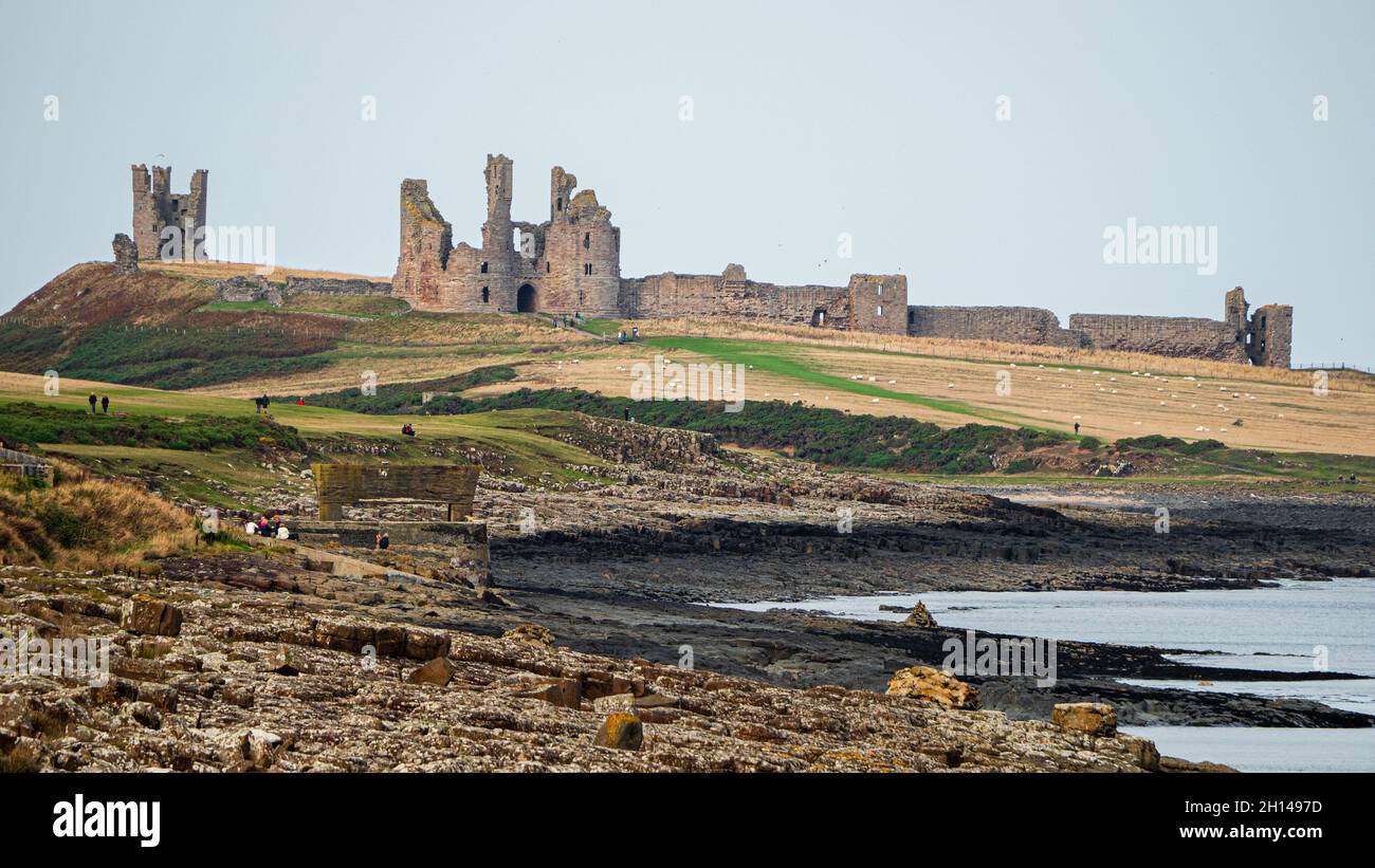 Dunstanburgh Castle, Northumberland Stockfoto