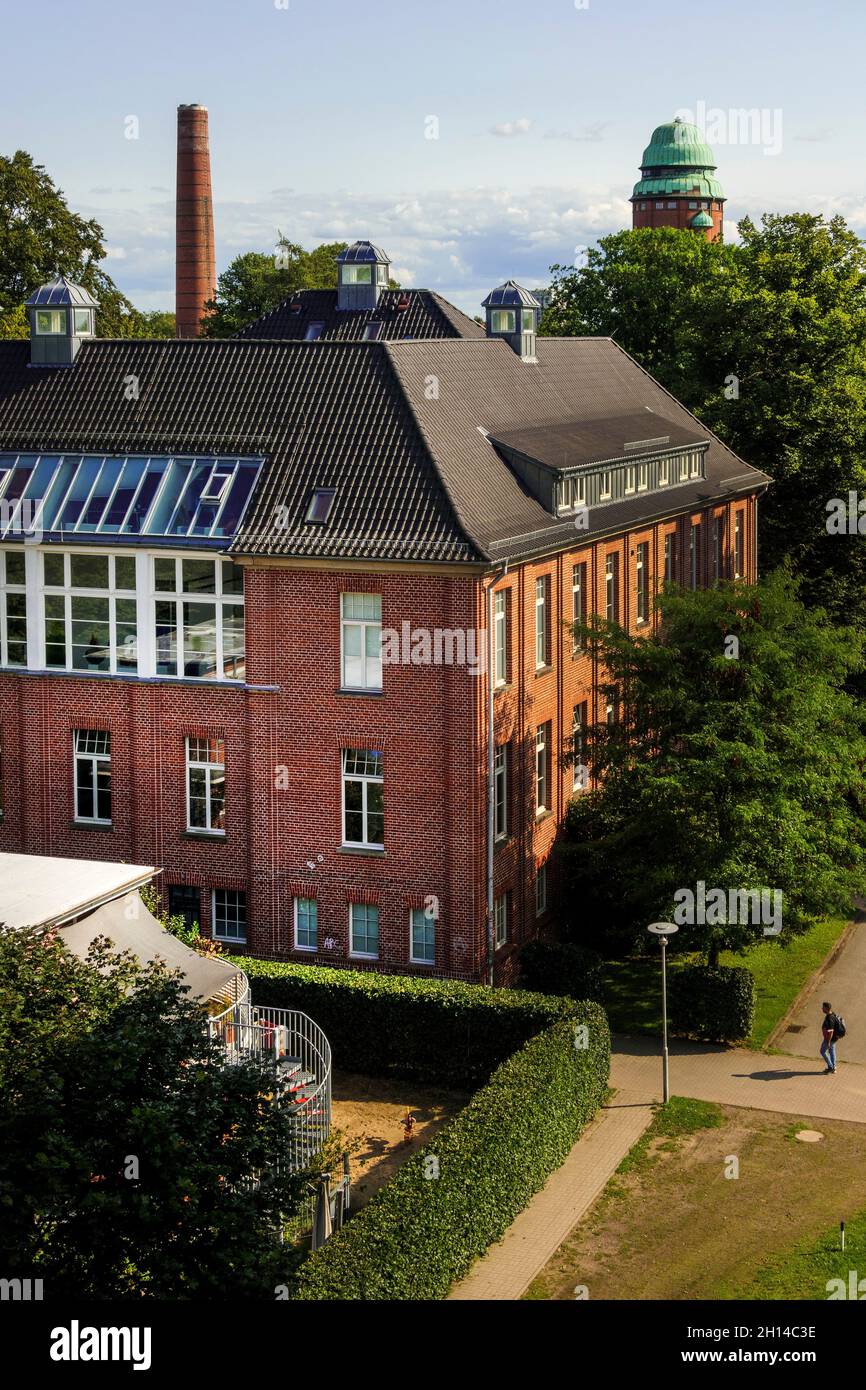 Industriearchitektur im ehemaligen Krankenhaus Barmbek, Hamburg, Deutschland, Europa Stockfoto