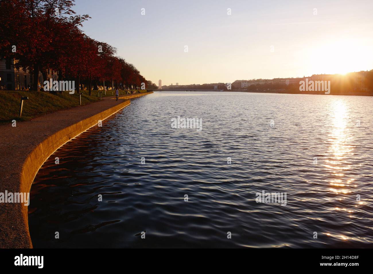 The Lakes (Peblinge Lake), Kopenhagen, Dänemark, Skandinavien, Oktober 2021 Stockfoto