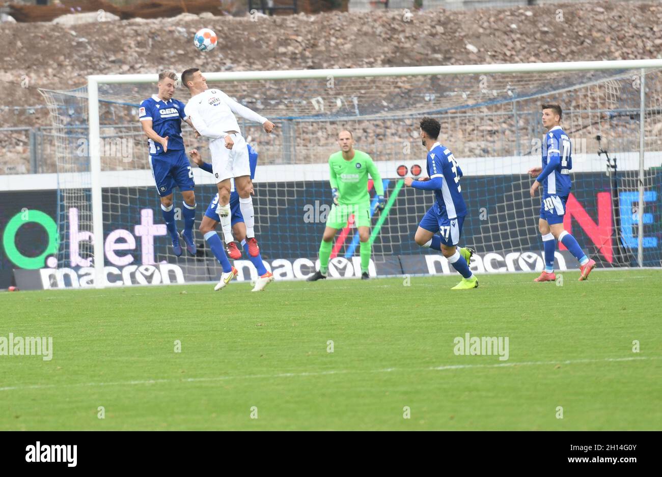 KSC-Match gegen Erzgebirge Aue, zweite Liga, Fußball, Karlsruher SC, Erzgebirge Aue, Karlsruhe 16. Oktober 2021 zweite Liga Stockfoto