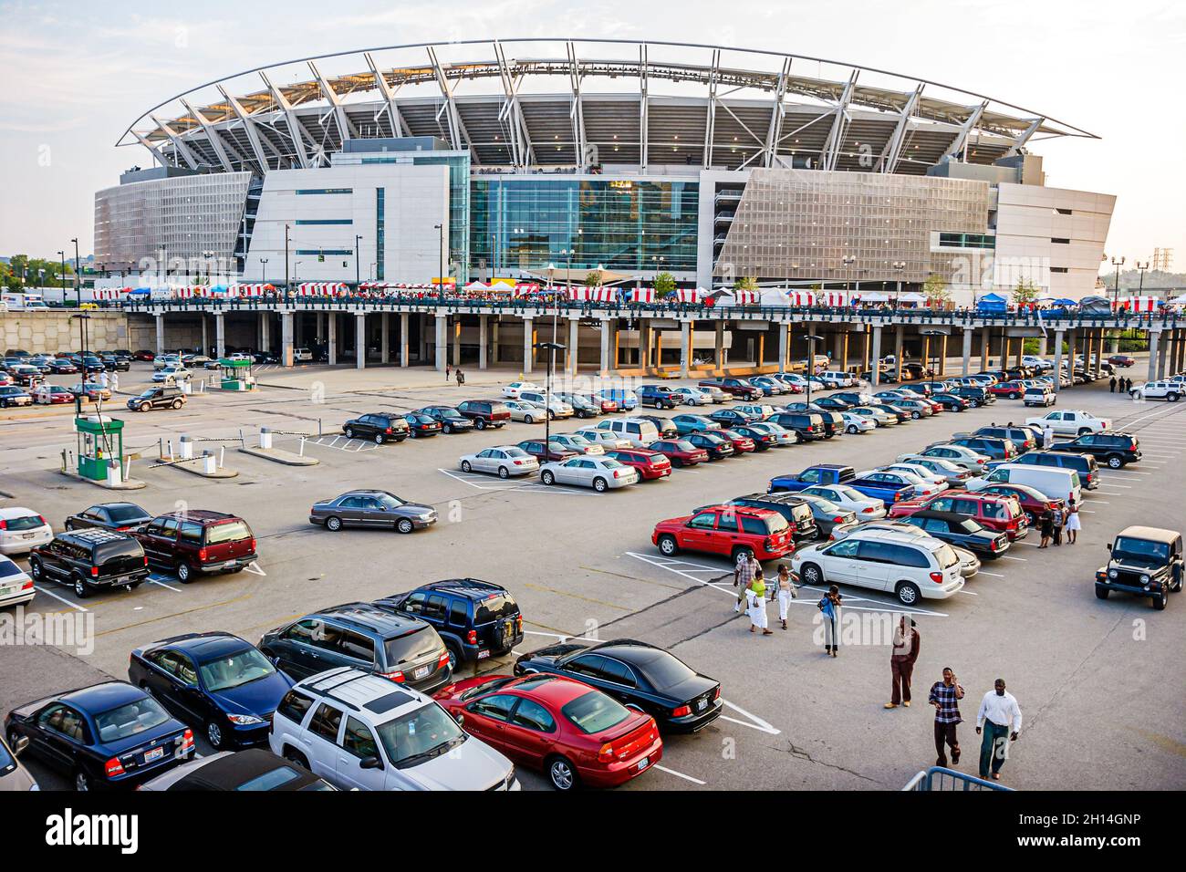 Cincinnati Ohio, Paul Brown Stadium, Parkplatz, Sportstätte Stockfoto