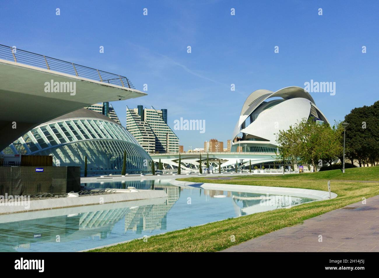Valencia Spanien Moderne Stadtszene Stockfoto