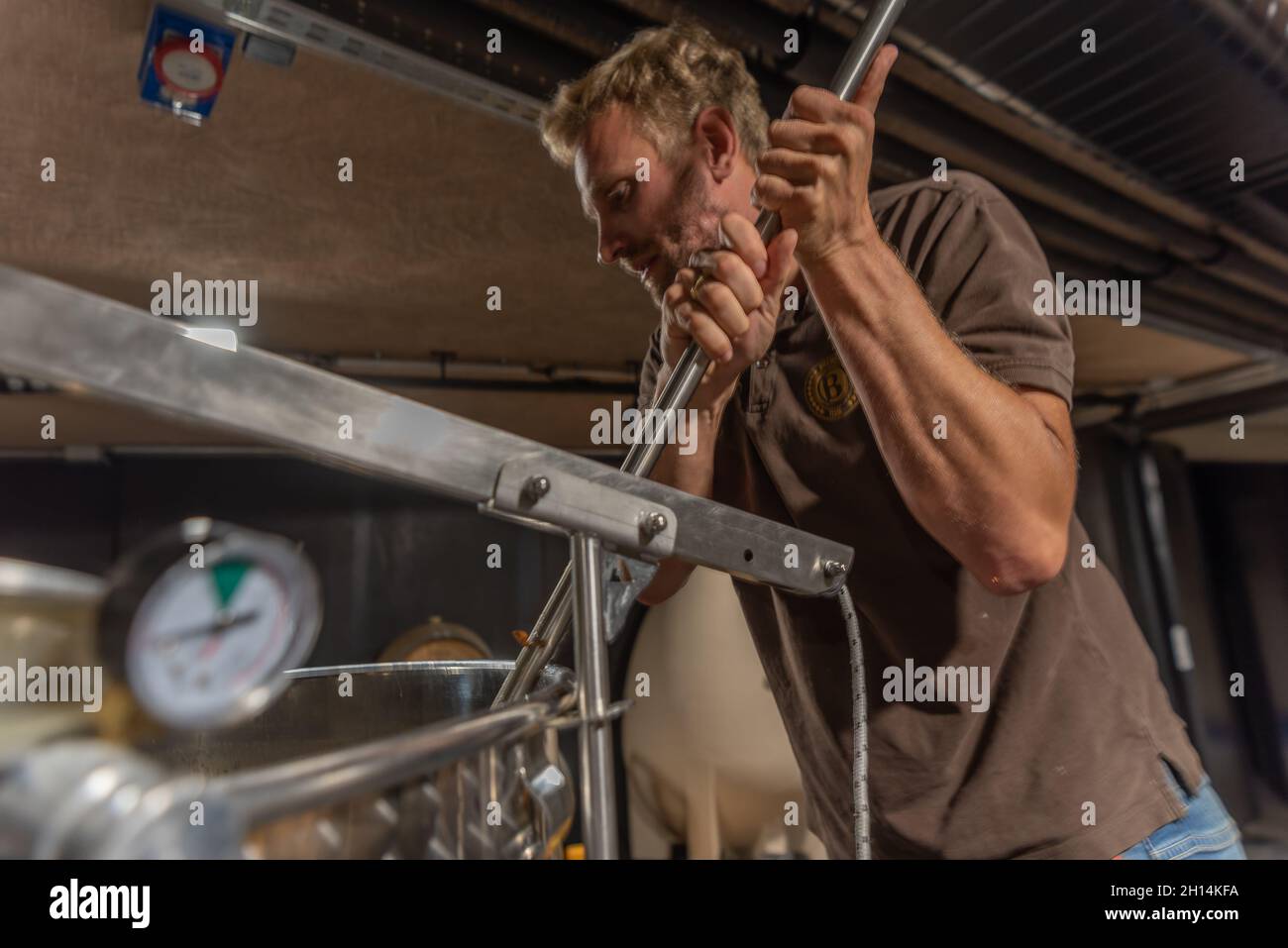 Brauerei Batzen, Bozen, Südtirol, Italien Stockfoto